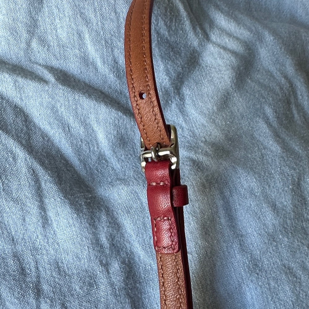 Coach Hampton Slim Demi Red Leather Crossbody Bag - Picture 11 of 14